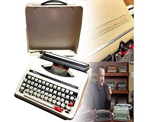 Macchina da scrivere manuale, macchina da scrivere vintage classica retrò per scrittori, elaboratore di testi durevole con doppia bobina nastro nero rosso