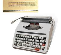 Macchina da scrivere manuale portatile con custodia, collezione retrò trasparente per un'esperienza di scrittura vintage