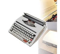 Macchina da scrivere manuale portatile, design vintage in ferro con custodia per il trasporto, nessuna alimentazione necessaria per scrivere lettere e appunti, decorazione retrò compatta per casa e