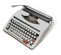 Macchina da scrivere manuale portatile retrò, tastiera wireless vintage per prendere appunti, lettere, memorie, nero