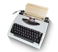 Macchina da Scrivere Manuale Portatile Tradizionale Vecchio Stile, Classica Macchina da Scrivere retrò Vintage per Scrittori, Macchina da Scrivere Manuale Portatile, Macchina da Scriv, White