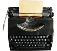 Macchina da Scrivere Manuale Portatile Tradizionale Vecchio Stile, Classica Macchina da Scrivere retrò Vintage per Scrittori, Macchina da Scrivere Manuale Portatile, Macchina da Scriv, Black