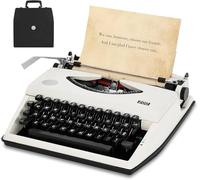 Macchina da scrivere manuale retrò con nastro per scrittori, macchina da scrivere meccanica portatile per scrittura creativa, appunti, lettere, decorazione vintage per casa e ufficio