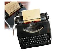 Macchina da scrivere manuale tradizionale portatile, vintage, nastro rosso e nero, non richiede alimentazione, per appunti, scrittura, scrittori letterari, (nero)