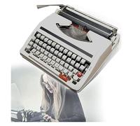 Macchina da scrivere manuale vintage retrò, manuale creativo portatile tradizionale con custodia, for appunti o lettere o scrittura creativa, macchina da scrivere vecchio stile(White)