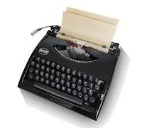 Macchina da Scrivere Rétro Manuale Vintage Meccanica per Autori, Layout Inglese QWERTY con Nastro e Valigetta, Scrittura senza Distrazioni Dark Academia Arredamento(Black)