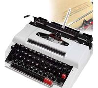 Macchina da Scrivere Tradizionale, Macchina da Scrivere Manuale in Stile retrò, Elaboratore di Testi Classico, Perfetta per Scrivere Romanzi Ovunque per Scrittori Avventurosi, A