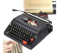 Macchina da scrivere vintage, macchina da scrivere manuale portatile tradizionale, con custodia per il trasporto, scrittura chiara/pulsanti flessibili, portatile e facile da usare,B