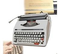 Macchina da scrivere vintage, macchina da scrivere manuale portatile tradizionale, con custodia per il trasporto, scrittura chiara/pulsanti flessibili, portatile e facile da usare,A