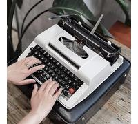 Macchina da Scrivere Vintage portatile, macchina da scrivere classica in stile, regalo letterario per lo scrittore perfetto, per appunti o lettere, per la scrittura creativa - include il set di nastri