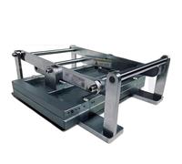Macchina da stampa a base piatta, pressa per linea di centraggio a doppia asta, pressa manuale per aste per xilografia, forniture artigianali strumenti per carte e francobolli, 35 x 24 cm
