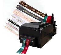 Macchina da stampa a nastro di raso con supporto, stampante a nastro digitale da 200 Dpi Stampante termica per etichette Stampante per etichette, 150 mm/s, supporta oltre 50 lingue per nastro