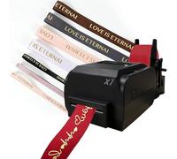 Macchina da stampa a nastro di raso con supporto, stampante digitale da 200 Dpi per trasferimento termico e stampa a foglio, 150 mm/s, supporta oltre 50 lingue, nastro personalizzato fai-da-te