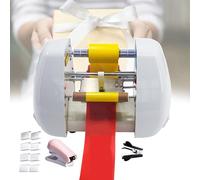Macchina da stampa a nastro satinato - Stampante per nastri per etichette - Stampante a trasferimento termico - Velocità di stampa rapida 80-120 m/H - Include pinzatrice, graffette e rimozione punti