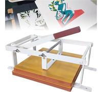 Macchina da stampa manuale a base piatta per inchiostro a blocchi di legno, pressa a leva manuale con doppio albero di posizionamento e regolazione dell'altezza, ideale per stampatori e artisti