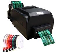 Macchina da stampa per nastro di raso, stampante per nastro digitale a 4 righe con supporto per nastro, macchina da stampa per timbratura per confezioni regalo, larghezza 12-20 mm, 150 mm/s, risoluzio