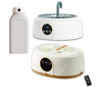 Macchina da stiro automatica, asciugatrice portatile, asciugatrice a vapore, vapore verticale, for casa, viaggio, appartamento(Beige+White)