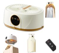 Macchina da stiro automatica, asciugatrice portatile, macchina da stiro, vaporizzatore for indumenti, con vapore verticale, uso interno/esterno(Beige)