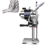 Macchina da taglio elettrica industriale per pelle da 1100 W/1200 W, taglierina per tessuti con coltello dritto per impieghi gravosi per pelle, stoffa, indumenti e materiali spessi No light 13inches