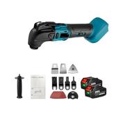 Macchina Da Taglio Oscillante For Pala Multifunzione For Elettrica For Strumento For La Lavorazione Del Legno Con Batteria 18 V Altalena Flessibile(2xBattery)