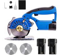 Macchina da Taglio per Tessuti A Batteria, Taglierina Rotante Elettrica Regolabile, con Blocco di Sicurezza, Batteria 2 *, per Taglio di Cotone in Fibra, Carta Ondulata, Seta, Pelle, Ma, 2.8cm