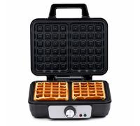 Macchina da Waffle Alpina 1000 W Argentato