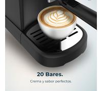 Cecotec Macchina da Caffè Espresso Power Espresso 20 Pecan Pro. 1100 W, Tecnologia ForceAroma da 20 bar, Vaporizzatore Orientabile, Braccio Doppio, Piastra Riscaldatrice per Tazze