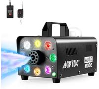 Macchina del fumo 500W, Macchina della nebbia con telecomando senza fili e luce a LED colorata, adatta per Halloween, Natale, Matrimonio, Parità, DJ Performance e Stage Show ecc