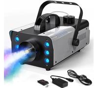 Macchina del fumo con luci controllabili, macchina del fumo LED RGB da 1200 W con telecomando e serbatoio da 1 litro for matrimoni, feste, teatro, discoteca, follia dopo il lavoro