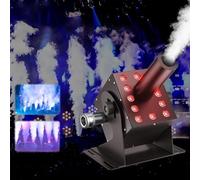 Macchina del fumo, con tubo da 6 m, macchina del fumo da palco a LED a colori Distanza di spruzzatura 8-10 m Macchina a getto criogenico a co2 a tubo singolo da 250 W, controllo digitale DMX for palco