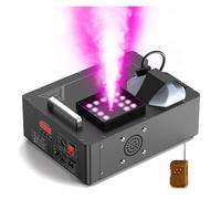 Macchina del fumo da 1500 W 24 LED con nebulizzatore a spruzzo verticale telecomando for effetti scenici DJ Disco Party Halloween