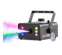 Macchina del Fumo da Palco da 1500W, 6 LED RGB e Telecomando Serbatoio da 1L Proiezione del Nebbia da 5M Ciclo Automatico per Feste Halloween Natale Matrimoni Club