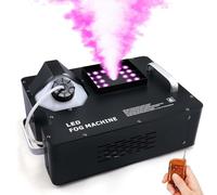 Macchina Del Fumo Da Palco, Potenza Di Fumo 18000 Cfm, Portata 8 Metri, Nebulizzatore A Base D'Acqua Con 24 Luci Led (Rosso, Blu, Verde) E Telecomando,Luce Da Discoteca Con Controllo Dm×512 3000W