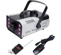 Macchina del Fumo, Macchina del Fumo da 900 W con 6 LED Illuminazione RGB Attrezzatura for effetti scenici telecomandata for Feste teatrali Ringraziamento Halloween Feste di Natale DJ Discoteca Matrim