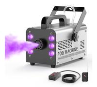 Macchina del fumo portatile 1000W 6 RGB LED con Telecomando,serbatoio 150ml | fumo uniforme 2000CFM, durata 50min, per palcoscenico Halloween,1.55Kg