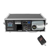 Macchina del fumo portatile da 1500 W, macchina per nebbia da palco bassa, telecomando da 10 m, nebulizzatore a ghiaccio secco da 3 litri con display LCD, confezione da viaggio