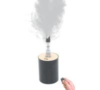 Macchina del fumo portatile, macchina per nebbia per esterni a batteria con telecomando senza fili per DJ Party Disco Wedding Halloween, regalo (nero rotondo)