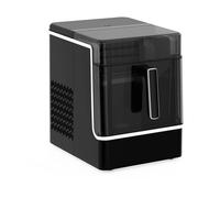 Klarstein - Macchina del Ghiaccio, Acciaio Inossidabile, 23kg/24h, 32 Cubetti/17 Min, Pulizia Automatica, Pannello di Controllo, Avviso del Livello Acqua, Design Moderno, Nero