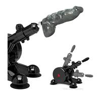 Macchina del sesso vibratore realistico vaginale anale dildo fallo vibrante nero