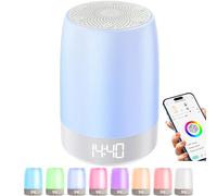 Macchina del suono del rumore bianco per il sonno Luce notturna dei bambini Bluetooth Musica Sveglia App Telecomando USB Funzionamento a batteria 32 suoni naturali per camera da letto Nursery Baby