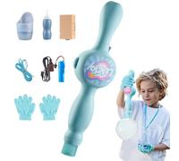 Macchina Della - 12,2x2,76x1,97 Pollici Macchina Per Bolle Per Bambini, Bacchetta Per Bolle Illuminata Che Produce Bacchetta Per Con Un Ventilatore Elettrico Creativo Leggero Ed Elegante