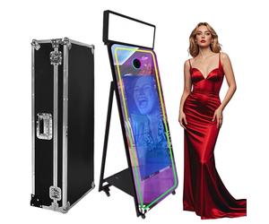 Macchina della cabina fotografica con il touch screen, cabina fotografica interattiva dello specchio per l'affitto di nozze del partito di evento, include il caso di volo e la macchina fotografica