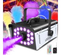 Macchina della nebbia di Halloween all'aperto con 18 luci LED 1000w 5000CFM macchina del fumo della nebbia interna con telecomando per la festa di nozze DJ discoteca palco