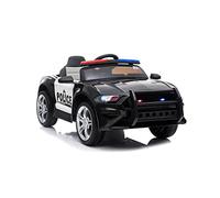 Macchina della polizia ATAA - Macchina della polizia per bambini con sirena, luci e microfono, telecomando per genitori e batteria 12 V