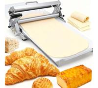 Macchina della sfoglia pieghevole manuale, rullo della pasticceria dell'acciaio inossidabile, con spessore regolabile, per panificazione, pizza, croissant, uso commerciale e domestico,001,1030 * 580 *
