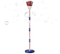 Macchina Delle Bolle Verticale - Giocattoli Ricaricabili Automatici Regolabili in Piedi con Luce Musicale | Macchina Per Bolle Da Esterno,Esterno Compleanno Spiaggia Piscina Matrimonio Feste