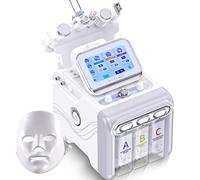 Macchina di bellezza con ossigeno a idrogeno viso 7 in 1 con maschera, multifunzione per la cura del viso, riduzione delle rughe e idratazione, trattamento At-Home Spa (grigio)