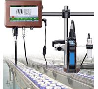 Macchina Di Codifica Automatica, Codificatore a Getto D'inchiostro in Linea, per Testo, Numero, Data Di Produzione/Scadenza, Ora, Mrp, Codice Qr, Codice a Barre, Logo, Grafica(Black,12.7mmWidth)