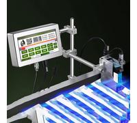Macchina di codifica automatica industriale da 12,7 mm/25,4 mm, stampante a getto d'inchiostro online con inchiostro ad asciugatura rapida for la stampa della data di scadenza della maschera del sacch