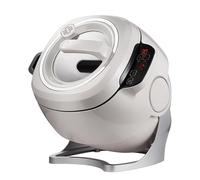 Macchina di cottura elettrica, wok automatico da 6 litri per mescolare e stufare, avvio con un clic, 3 velocità regolabili, rotazione a 360°